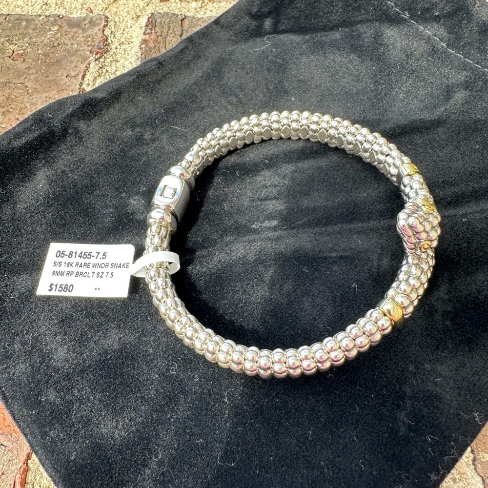LAGOS bracelet, NWT, never worn. Sterling silver with 18k gold. 7” - Picture 3 of 7